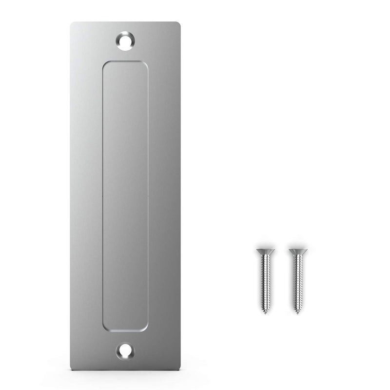 Orgerphy Stainless 7â€ Barn Door Handle Finger Pull Set (1 Pack)| Heavy Duty Modern Simple Invisible Handle for Gates Garages Sheds Barn Door, Pocket Door | with Flat Bottom Easy to Install - Image 1